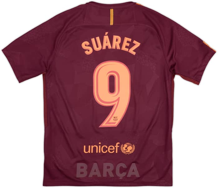 2017-18 Barcelona Third Shirt Suarez #9 - 8/10 - (M)