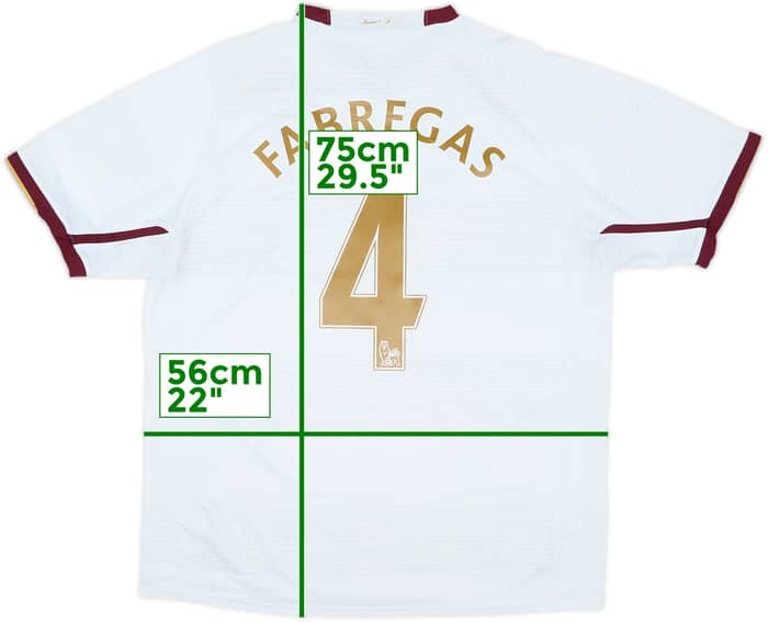 2007-08 Arsenal Away Shirt Fabregas #4 - 6/10 - (L)