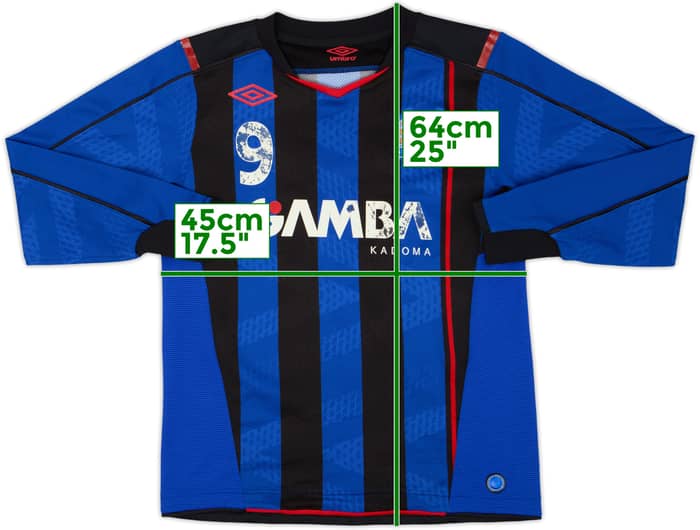 2014 Gamba Osaka Home L/S Shirt #9 - 5/10 - (S)