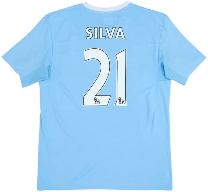 2009-10 Manchester City Home Shirt Silva #21 - 6/10 - (M)