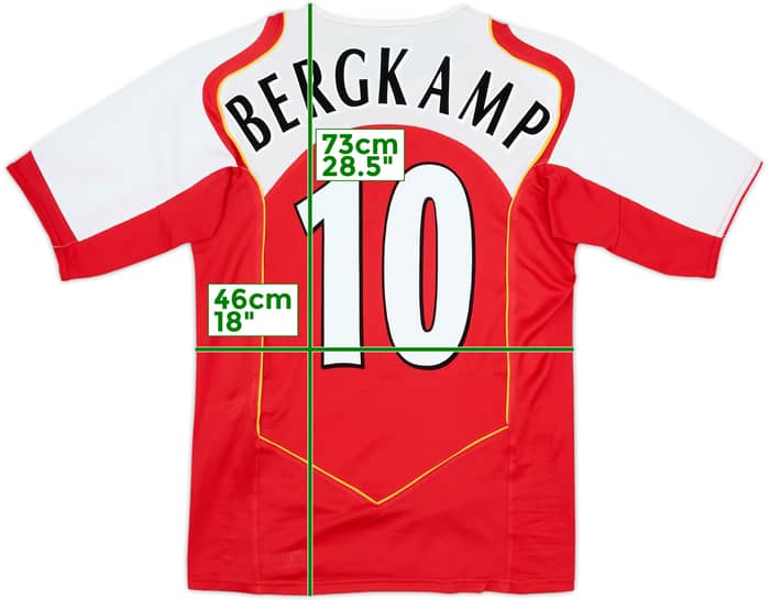 2004-05 Arsenal Home Shirt Bergkamp #10 - 8/10 - (S)