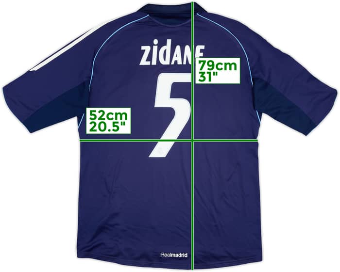 2005-06 Real Madrid Away Shirt Zidane #5 - 5/10 - (L)