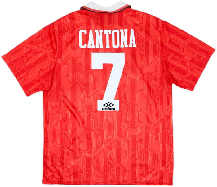 1992-94 Manchester United Home Shirt Cantona #7 - 7/10 - (XL)