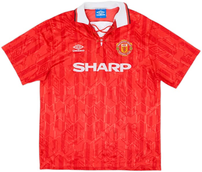 1992-94 Manchester United Home Shirt Cantona #7 - 7/10 - (XL)