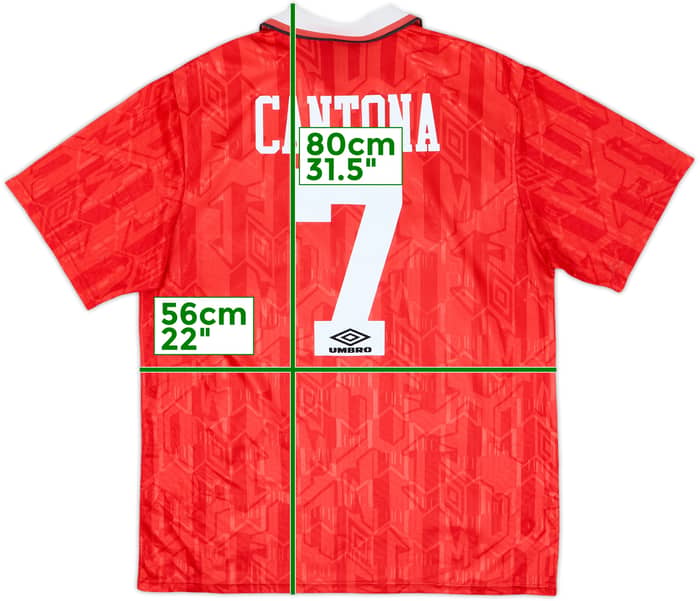 1992-94 Manchester United Home Shirt Cantona #7 - 7/10 - (XL)