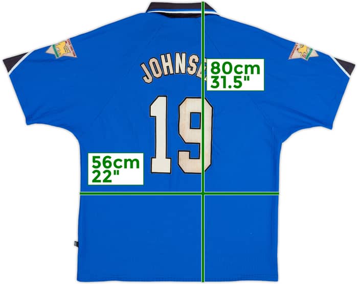 1996-98 Manchester United Third Shirt Johnsen #19 - 3/10 - (XL)