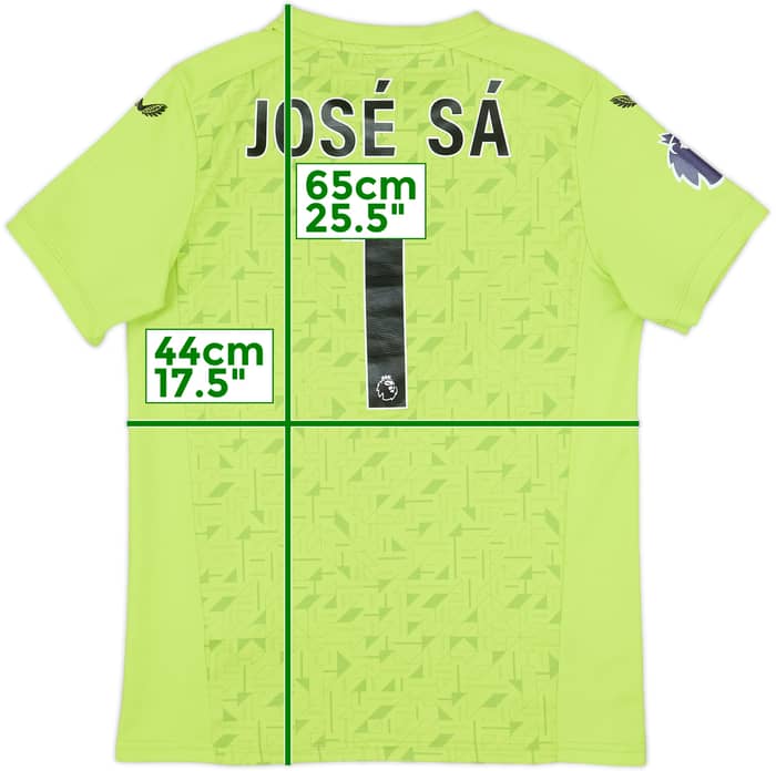 2023-24 Wolves GK S/S Shirt Jose Sa #1 - 4/10 - (13-14 Years)