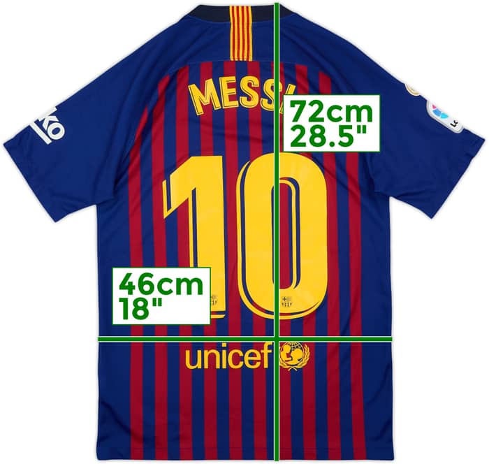 2018-19 Barcelona Home Shirt Messi #10 - 6/10 - (S)