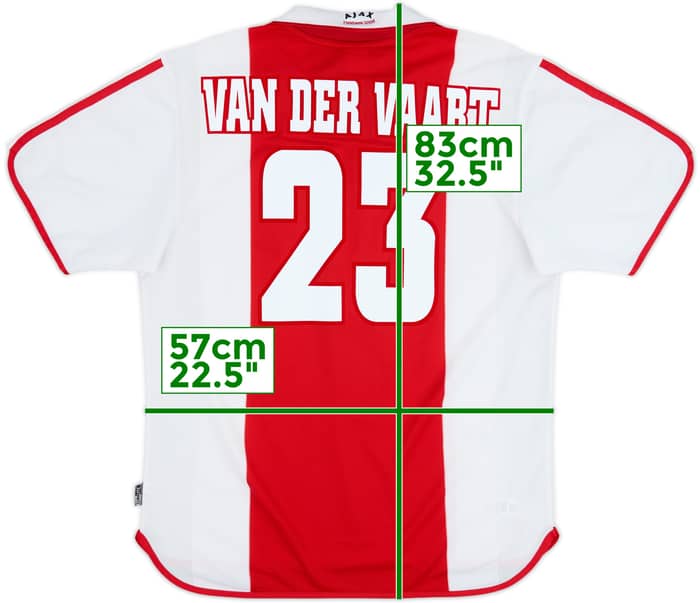 2000-01 Ajax Centenary Home Shirt Van Der Vaart #23 - 8/10 - (L)