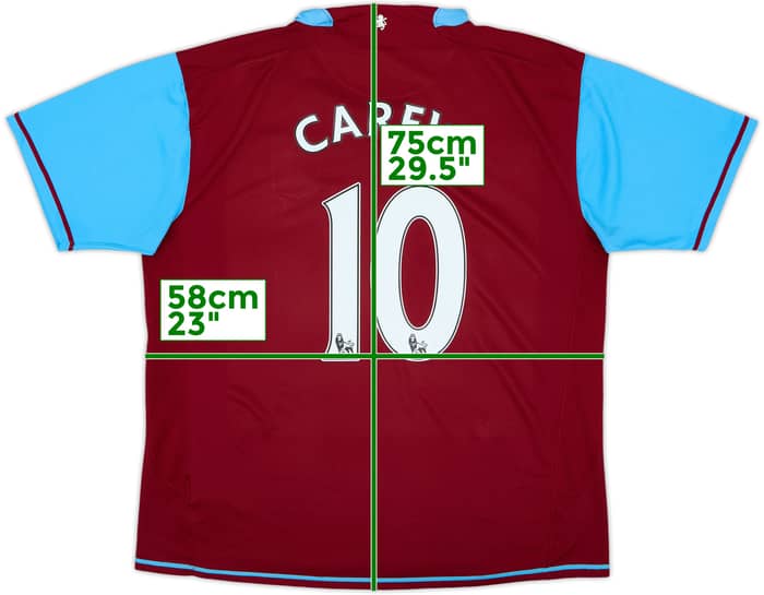 2007-08 Aston Villa Home Shirt Carew #10 - 6/10 - (XL)