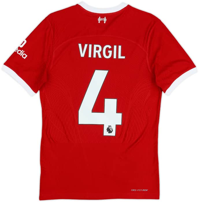 2023-24 Liverpool Authentic Home Shirt Virgil #4 - 10/10 - (S)