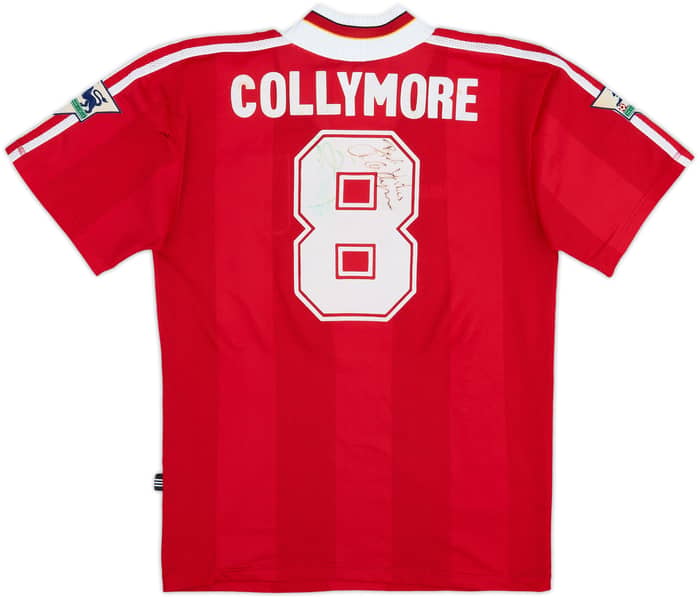 1995-96 Liverpool Signed Home Shirt Collymore #8 - 4/10 - (S)