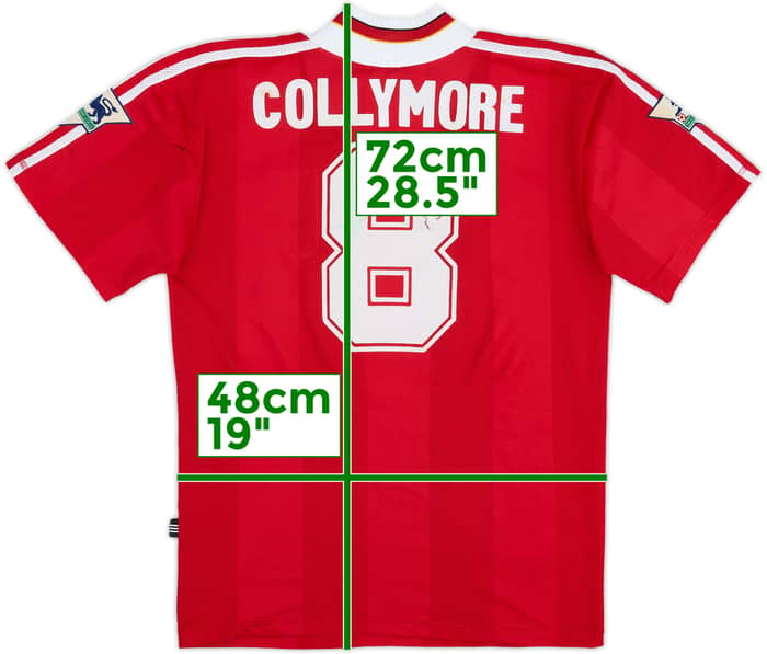 1995-96 Liverpool Signed Home Shirt Collymore #8 - 4/10 - (S)