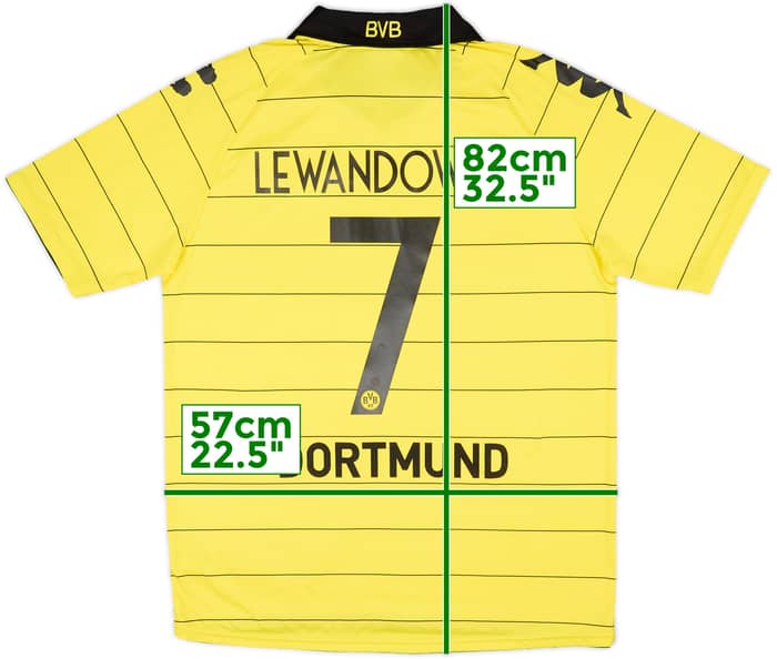 2010-11 Borussia Dortmund Home Shirt Lewandowski #7 - 8/10 - (XL)