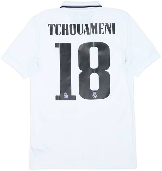 2022-23 Real Madrid Home Shirt Tchouameni #18 - 8/10 - (S)