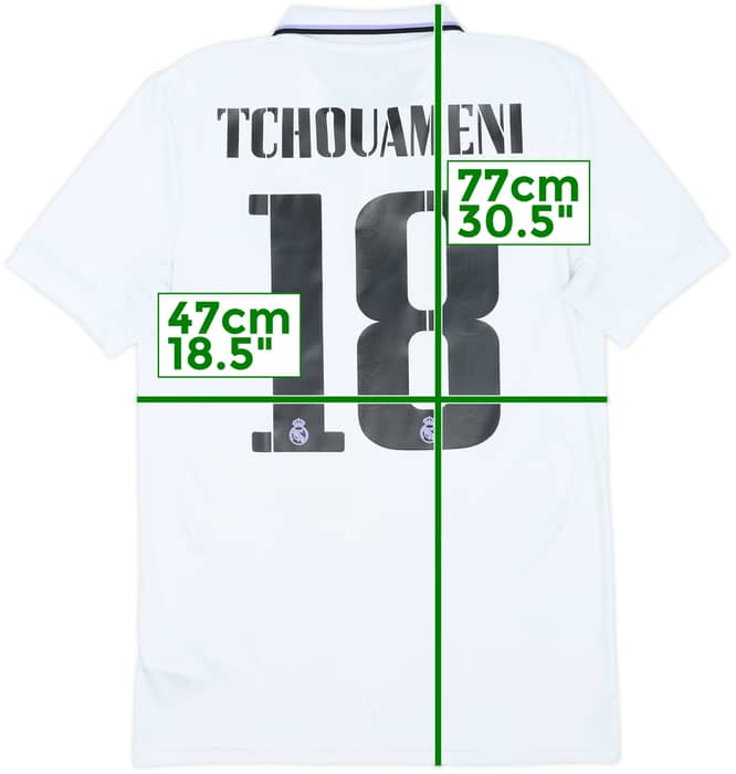 2022-23 Real Madrid Home Shirt Tchouameni #18 - 8/10 - (S)