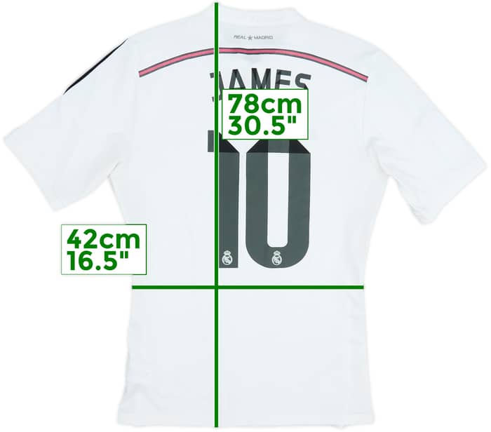 2014-15 Real Madrid Home Shirt James #10 - 5/10 - (M)