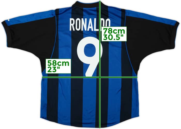 2000-01 Inter Milan Home Shirt Ronaldo #9 - 6/10 - (XXL)