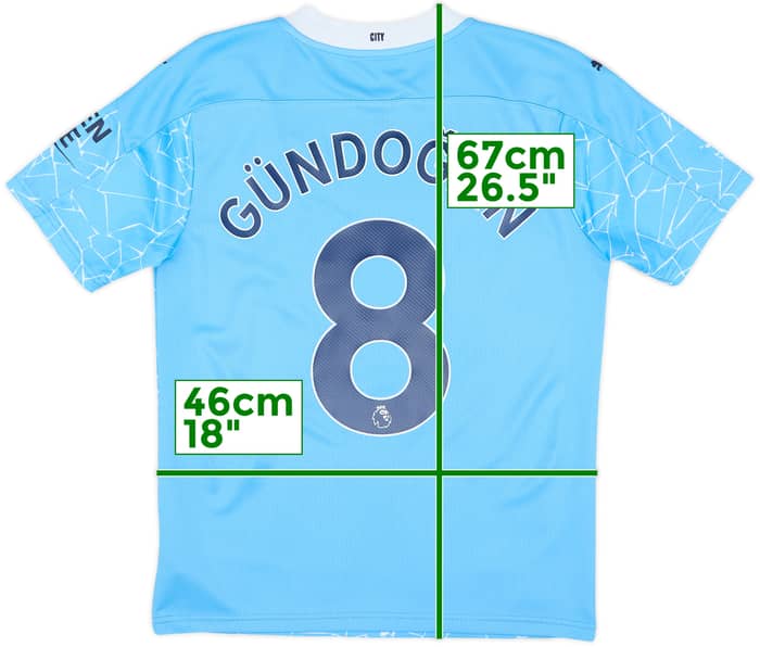 2020-21 Manchester City Home Shirt Gundogan #8 - 8/10 - (S)