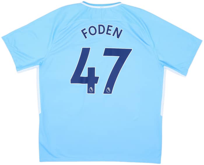 2017-18 Manchester City Home Shirt Foden #47 - 8/10 - (XXL)