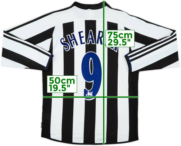Camiseta de local de manga larga del Newcastle 2003-05 Shearer #9 - 5/10 - (S)