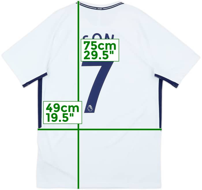 2017-18 Tottenham Authentic Home Shirt Son #7 - 8/10 - (M)