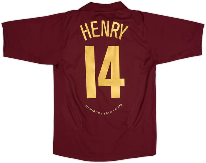 2005-06 Arsenal Home Shirt Henry #14 - 8/10 - (M)