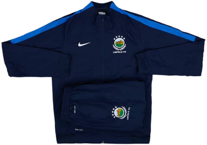 2015-16 Linfield Nike Tracksuit - 9/10 - (S)
