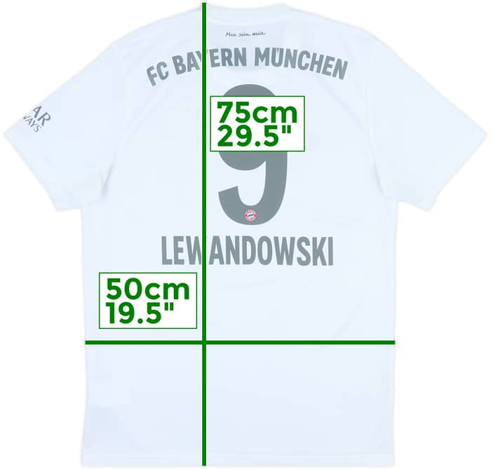 2019-20 Bayern Munich Away Shirt Lewandowski #9 - 8/10 - (M)