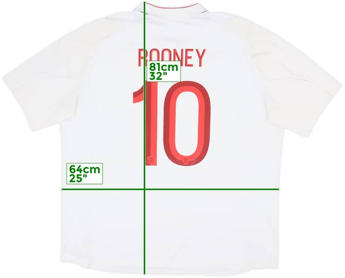 2012-13 England Home Shirt Rooney #10 - 8/10 - (3XL)