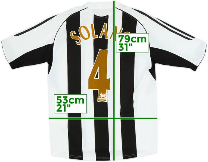 2005-07 Newcastle Home Shirt Solano #4 - 8/10 - (M)
