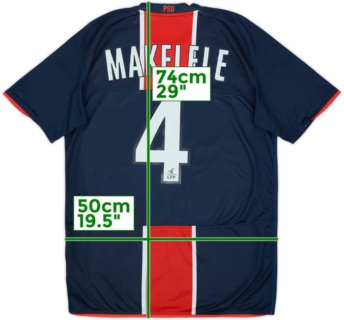 Camiseta de local de Paris Saint-Germain 2008-09 Makelele #4 - 5/10 - (S)