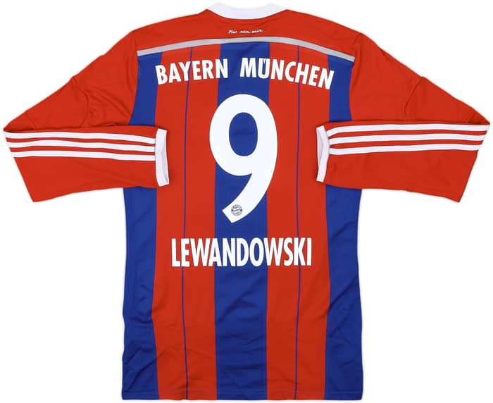 2014-15 Bayern Munich Home L/S Shirt Lewandowski #9 - 8/10 - (M)