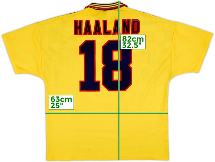 1995-97 Nottingham Forest Away Shirt Haaland #18 - 9/10 - (XXL)