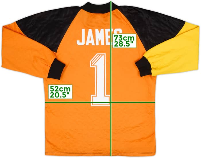 1995-96 Liverpool GK Shirt James #1 - 6/10 - (M)