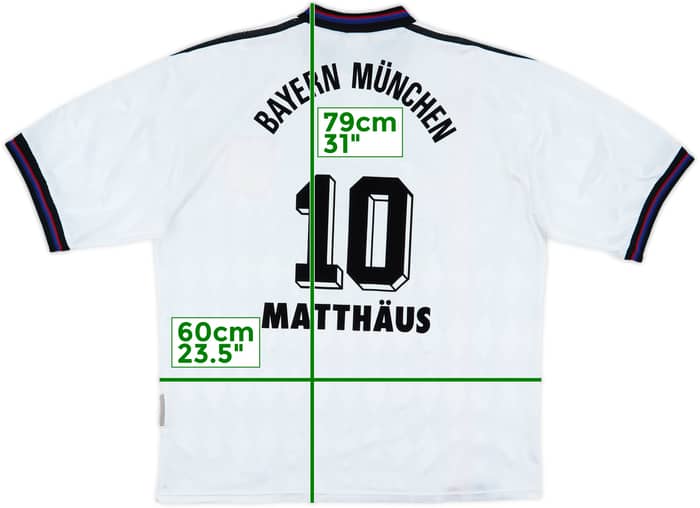 1996-98 Bayern Munich Away Shirt Matthaus #10 - 8/10 - (XL)