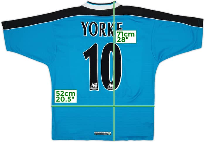 1998-99 Aston Villa Away Shirt Yorke #10 - 8/10 - (M)