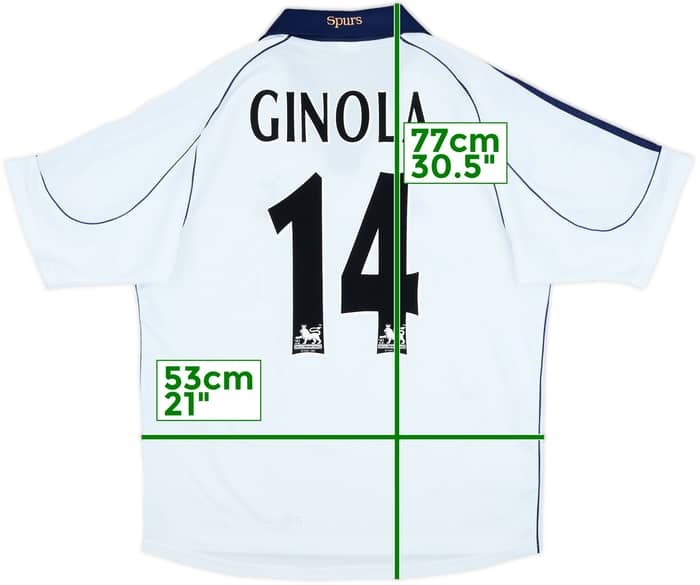 1999-01 Tottenham Home Shirt Ginola #14 - 8/10 - (M)
