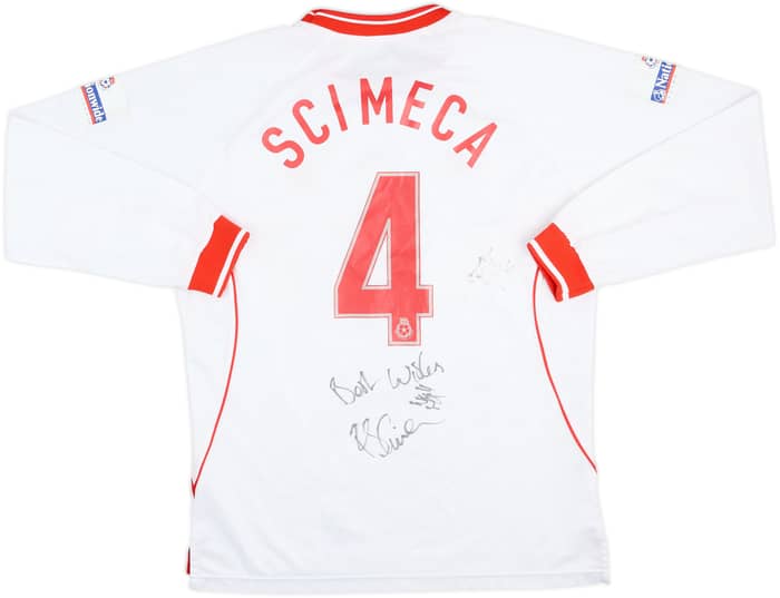 2000-02 Nottingham Forest Match Issue Signed Away L/S Shirt Scimeca #4