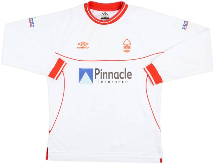 2000-02 Nottingham Forest Match Issue Signed Away L/S Shirt Scimeca #4