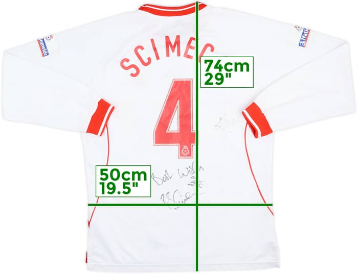 2000-02 Nottingham Forest Match Issue Signed Away L/S Shirt Scimeca #4