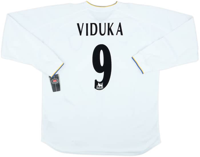 2000-02 Leeds United Player Issue Home L/S Shirt Viduka #9 (XL)