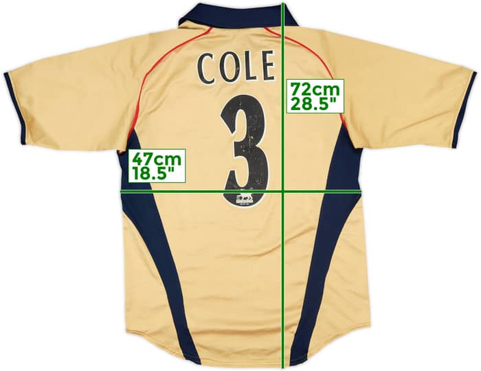 2001-02 Arsenal Away Shirt Cole #3 - 7/10 - (S)