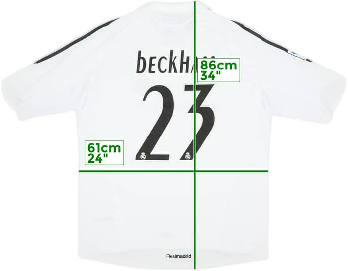 2005-06 Real Madrid Home Shirt Beckham #23 (XL)