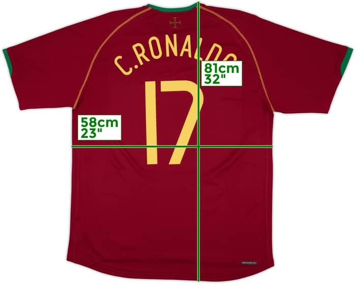 2006-08 Portugal Home Shirt C.Ronaldo #17 - 9/10 - (XL)