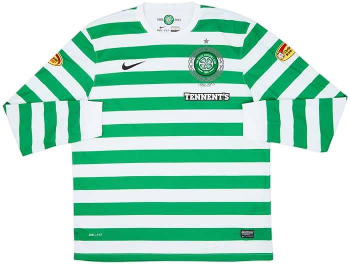 2012-13 Celtic '125th Anniversary' Home L/S Shirt Brown #8 - 8/10 - (XL)