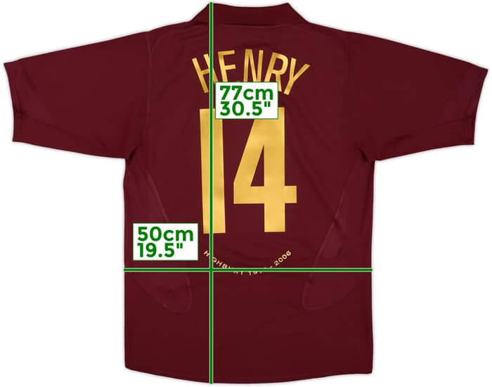 2005-06 Arsenal Home Shirt Henry #14 - 8/10 - (M)