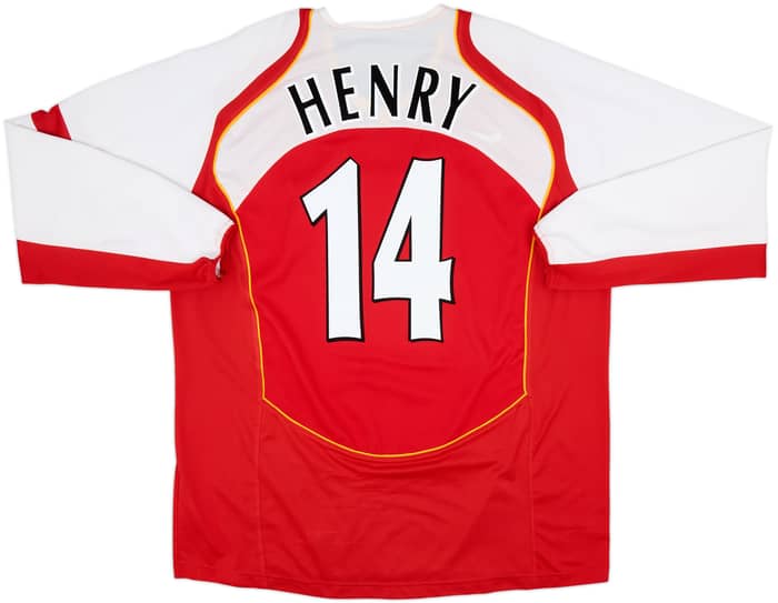 2004-05 Arsenal Home L/S Shirt Henry #14 - 8/10 - (XL)