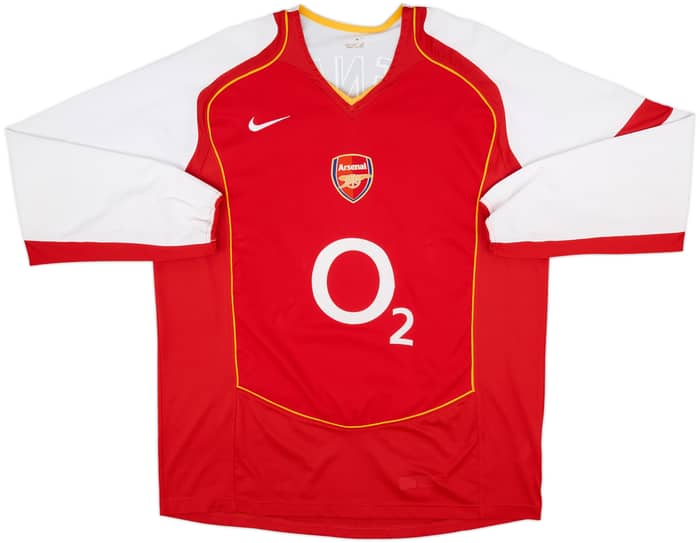 2004-05 Arsenal Home L/S Shirt Henry #14 - 8/10 - (XL)