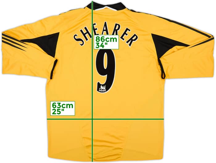 2004-05 Newcastle Third L/S Shirt Shearer #9 - 8/10 - (XXL)